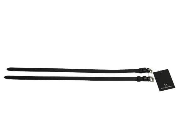 Black leather spur strap