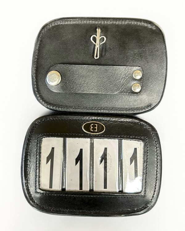 Leather number holder with four digits